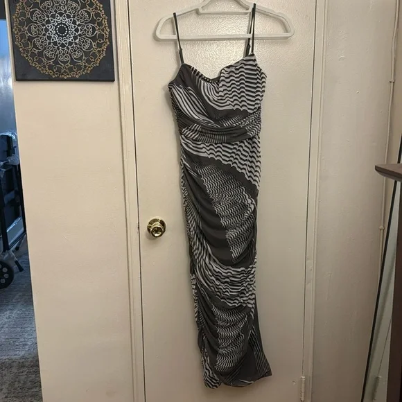 slim fit dress slacks Olive Green Ruched Maxi Dress - Maxi Dresses main image 0